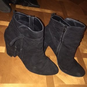 Black 3” heels suede like boots
